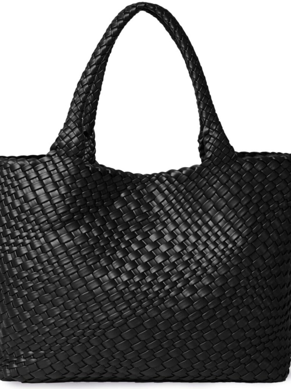 Woven Tote Bag for Women Soft Vegan Leather Large Shoulder Bag